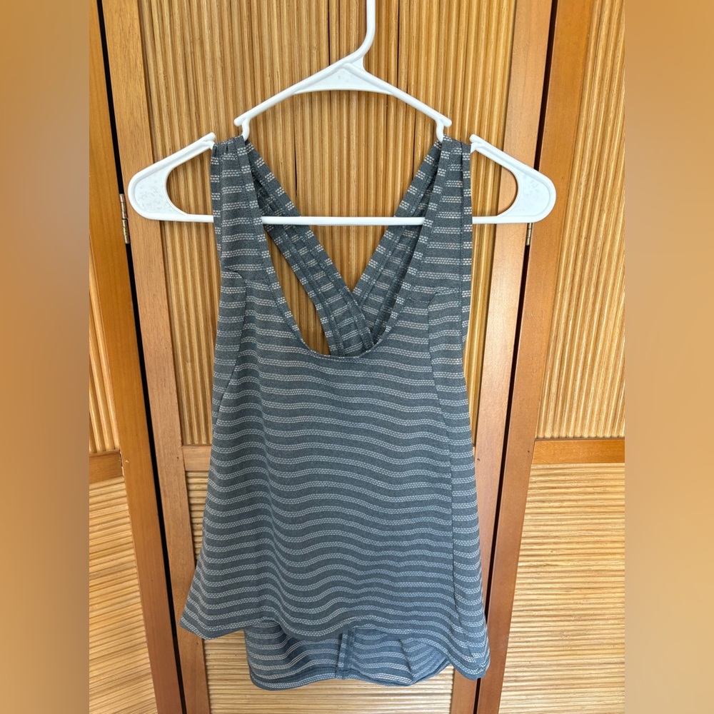 ZYIA Gray Striped Tank Top